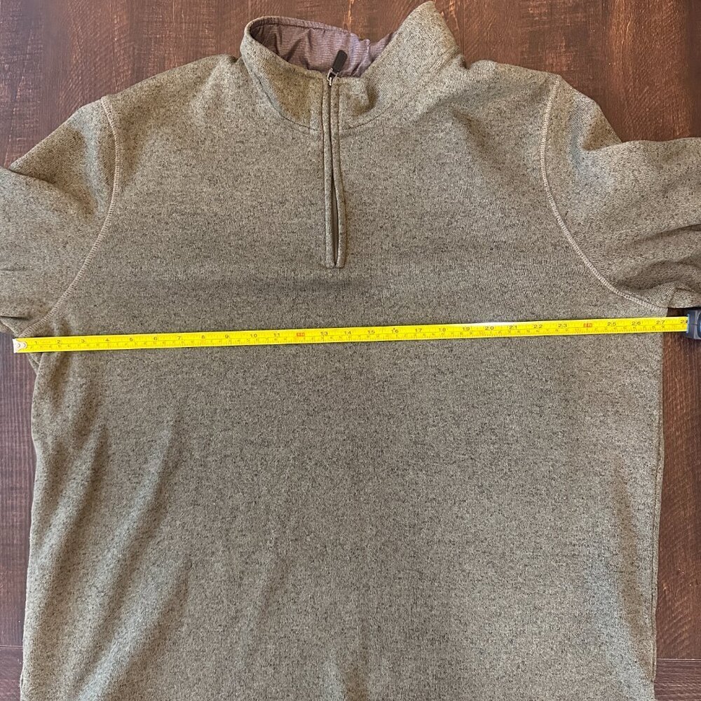 Wrangler Green Fleece Quarter Zip Pullover Men 2XL - Picture 4 of 5